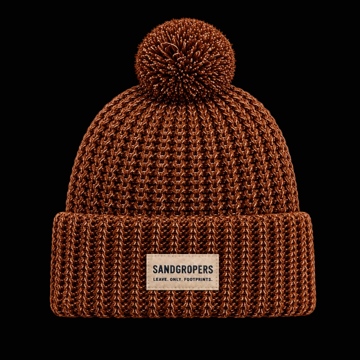 Chunky-Knit Pom Bronze Tide