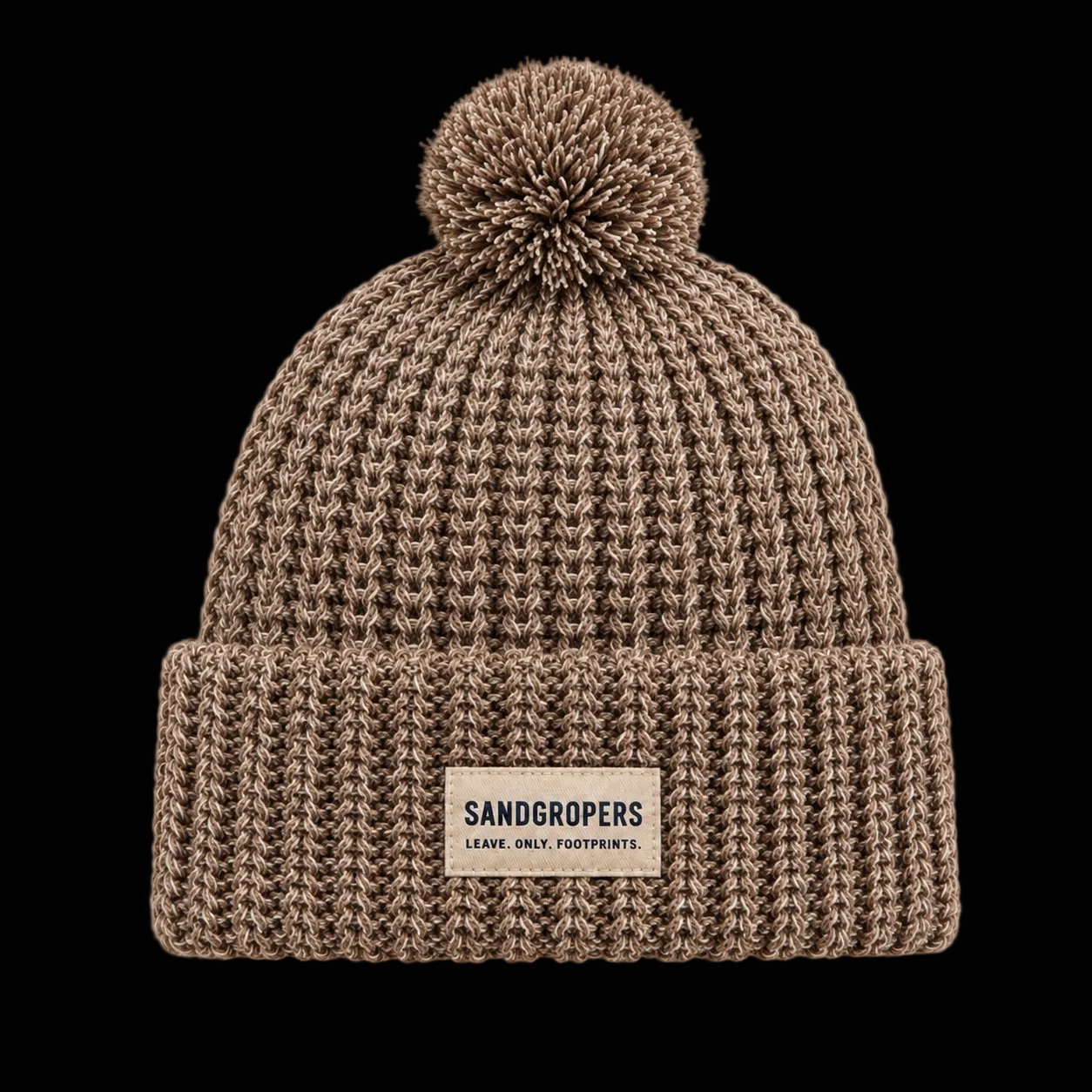 Chunky-Knit Pom Salted Dune