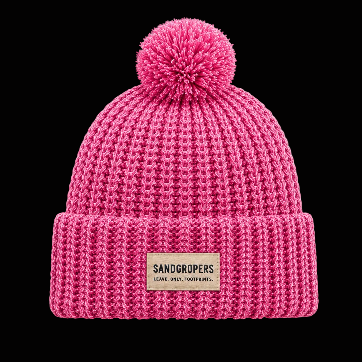 Chunky-Knit Pom Shell Blush