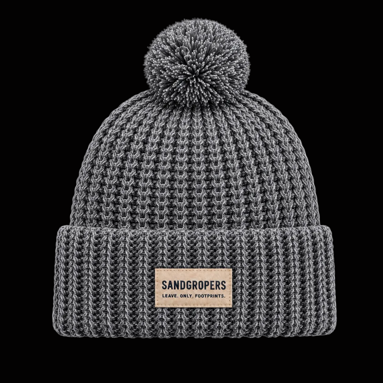 Chunky-Knit Pom Stormshade